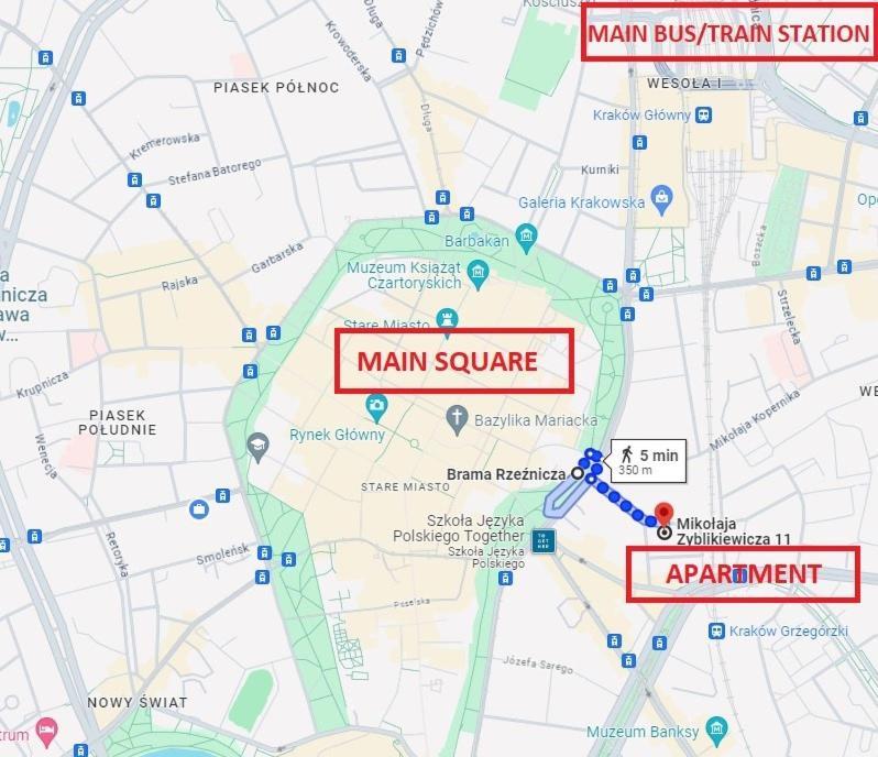 Light Apartment Zyblikiewicza Street كراكوفيا المظهر الخارجي الصورة